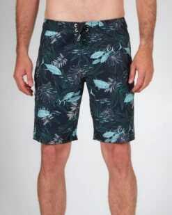 Salty Crew Lowtide Black/Aqua Boardshort 13 Salty Crew Lowtide Black/Aqua Boardshort -Salty Crew 30335084 BLKAQUA OMFRONT