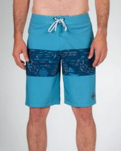 Salty Crew Topwater Navy/Aqua Boardshort 15 Salty Crew Topwater Navy/Aqua Boardshort -Salty Crew 30335088 NVAQ OMFRONT
