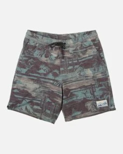 Salty Crew Island Days Black/Tan Elastic Boardshort