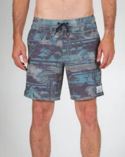 Salty Crew Island Days Black/Tan Elastic Boardshort -Salty Crew 30335091 BLKTAN OMFRONT