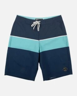 Salty Crew Stacked Navy/Aqua Boardshort