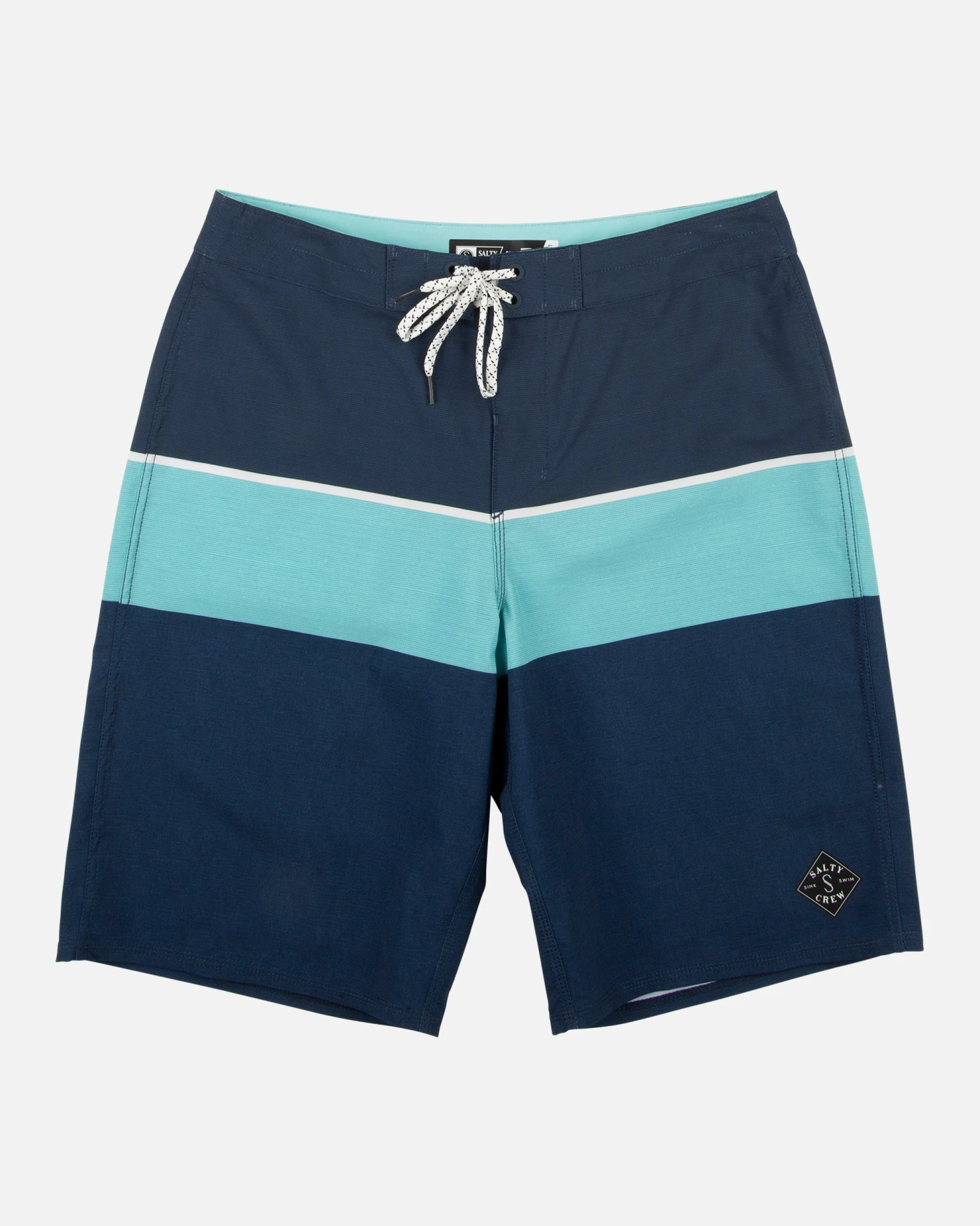 Salty Crew Stacked Navy/Aqua Boardshort 3 Salty Crew Stacked Navy/Aqua Boardshort