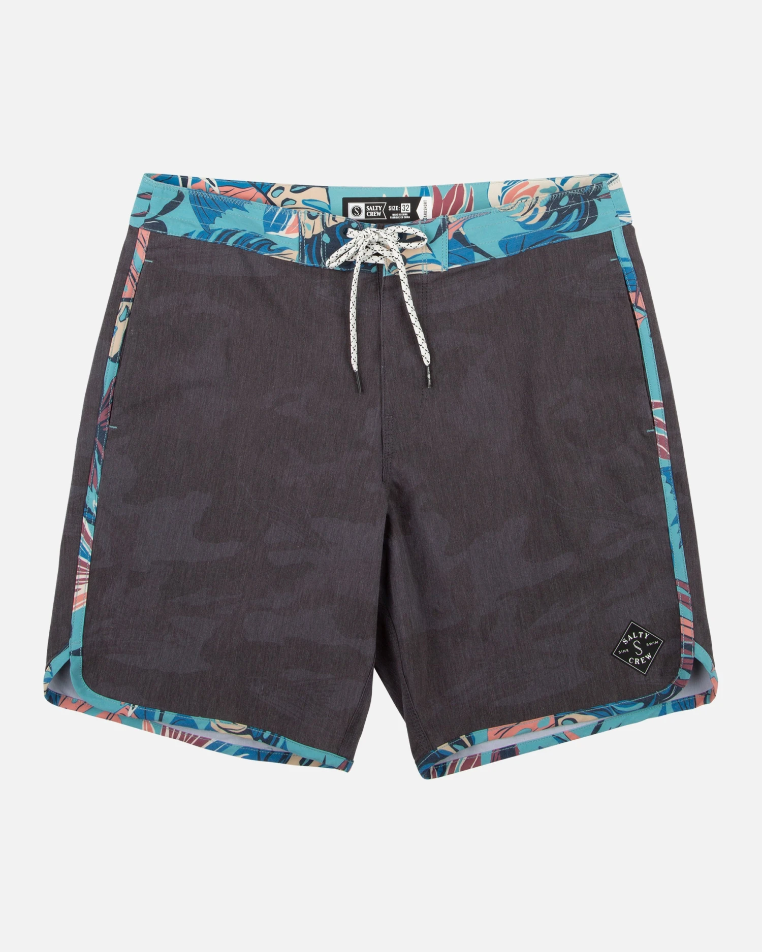 Salty Crew Cuddy Black/Aqua Boardshort 3 Salty Crew Cuddy Black/Aqua Boardshort