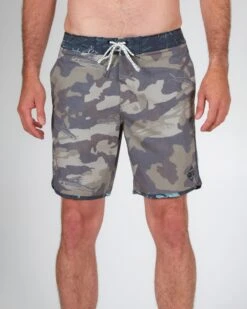 Salty Crew Cuddy Tan/Black Boardshort -Salty Crew 30335107 TANBLK OMFRONT