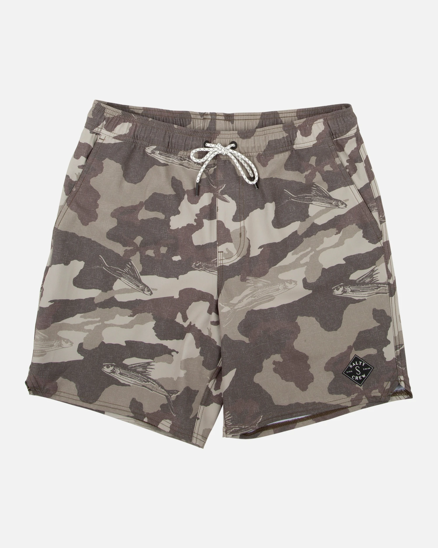 Salty Crew Lowtide Camo Tan Elastic Boardshort 3 Salty Crew Lowtide Camo Tan Elastic Boardshort