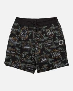 Salty Crew Greatest Hits Black Elastic Boardshort