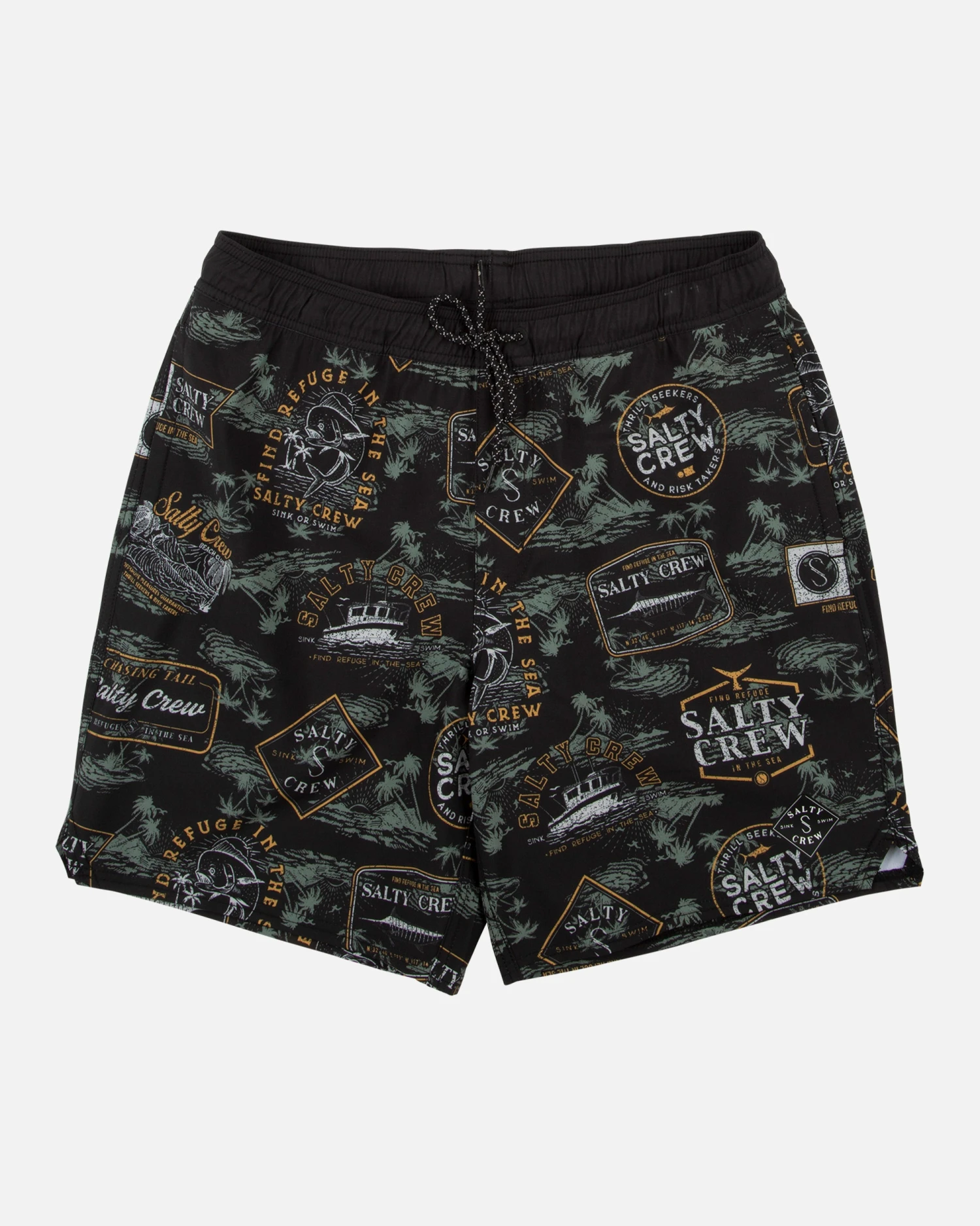 Salty Crew Greatest Hits Black Elastic Boardshort 3 Salty Crew Greatest Hits Black Elastic Boardshort
