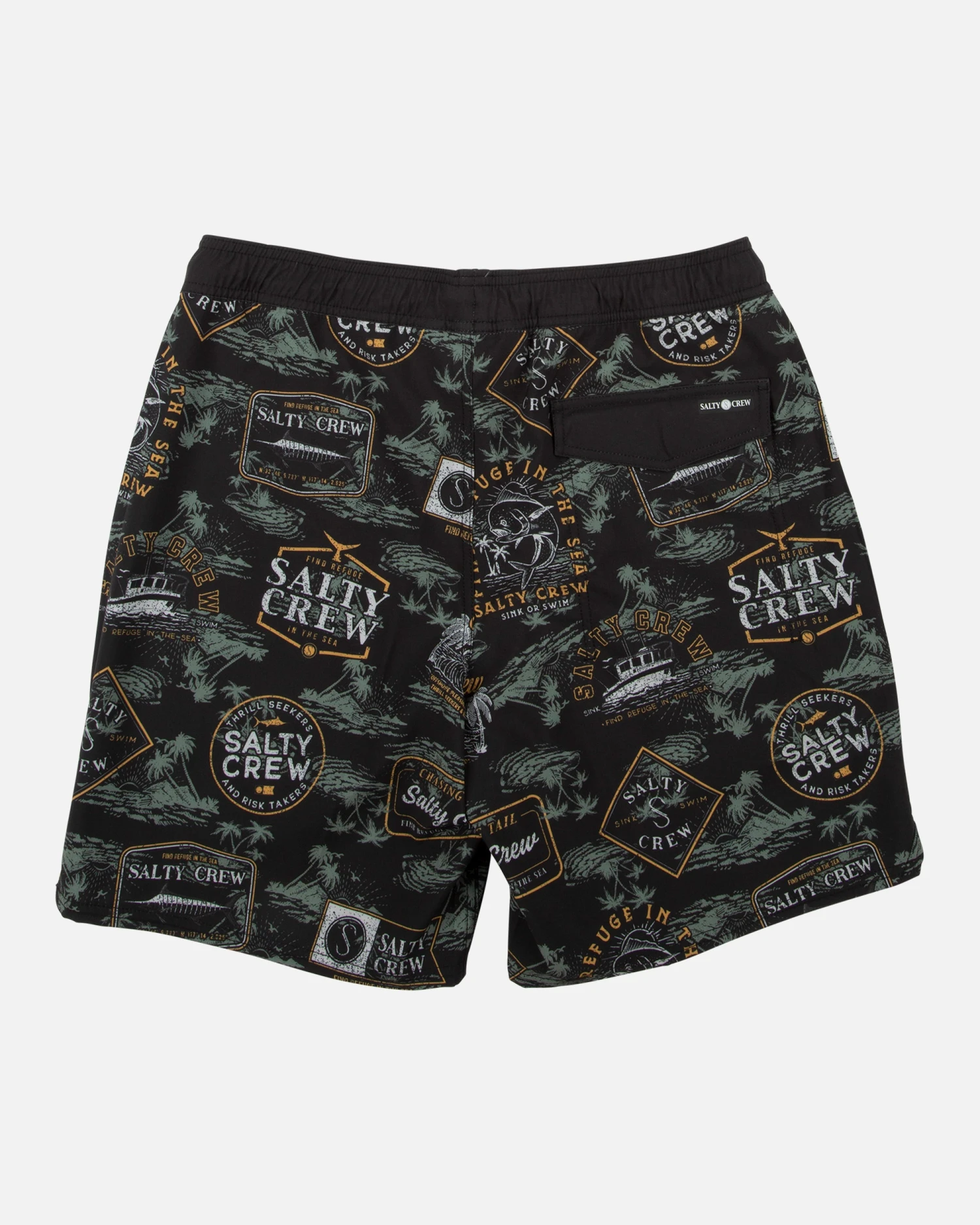 Salty Crew Greatest Hits Black Elastic Boardshort 4 Salty Crew Greatest Hits Black Elastic Boardshort - Image 2