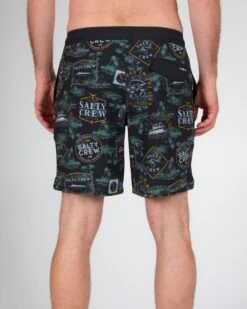 Salty Crew Greatest Hits Black Elastic Boardshort 10 Salty Crew Greatest Hits Black Elastic Boardshort -Salty Crew 30335128 BLK OMBACK