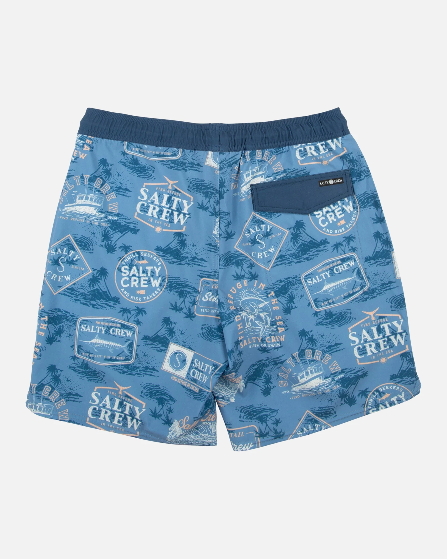 Salty Crew Greatest Hits Marine Blue Elastic Boardshort 4 Salty Crew Greatest Hits Marine Blue Elastic Boardshort - Image 2