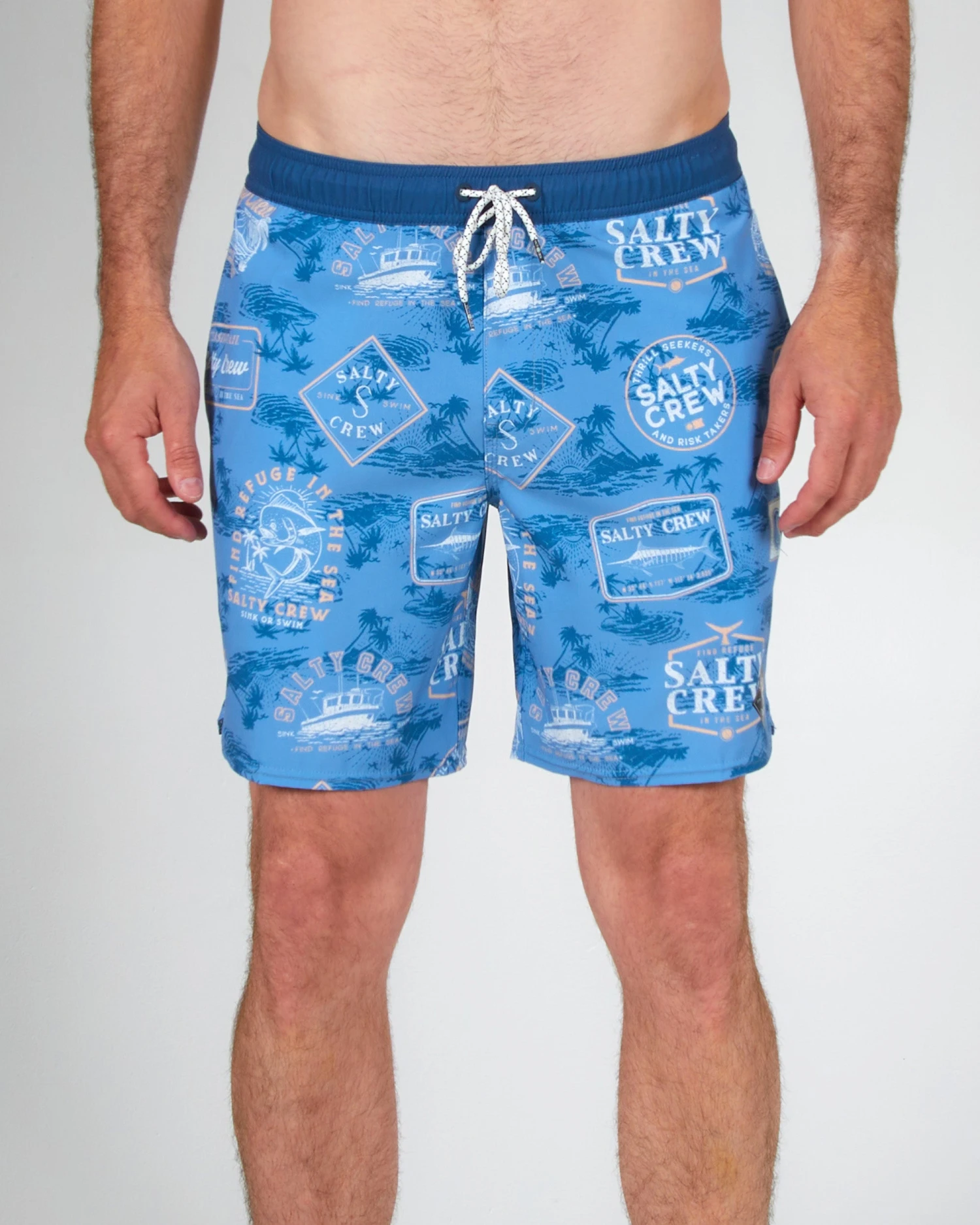 Salty Crew Greatest Hits Marine Blue Elastic Boardshort 5 Salty Crew Greatest Hits Marine Blue Elastic Boardshort - Image 3