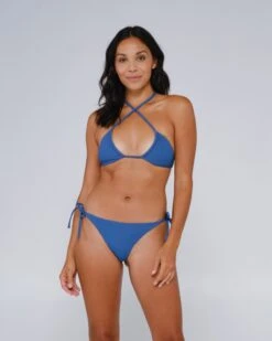 Salty Crew Seafarer Blue Steel String Rib Bikini Top -Salty Crew 30335135W BSTL 1