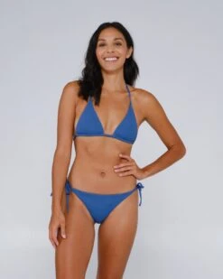 Salty Crew Seafarer Blue Steel String Rib Bikini Top -Salty Crew 30335135W BSTL 6