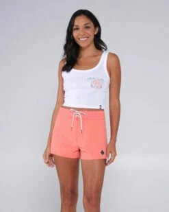 Salty Crew Seaworthy 2 Hot Coral Utility Short