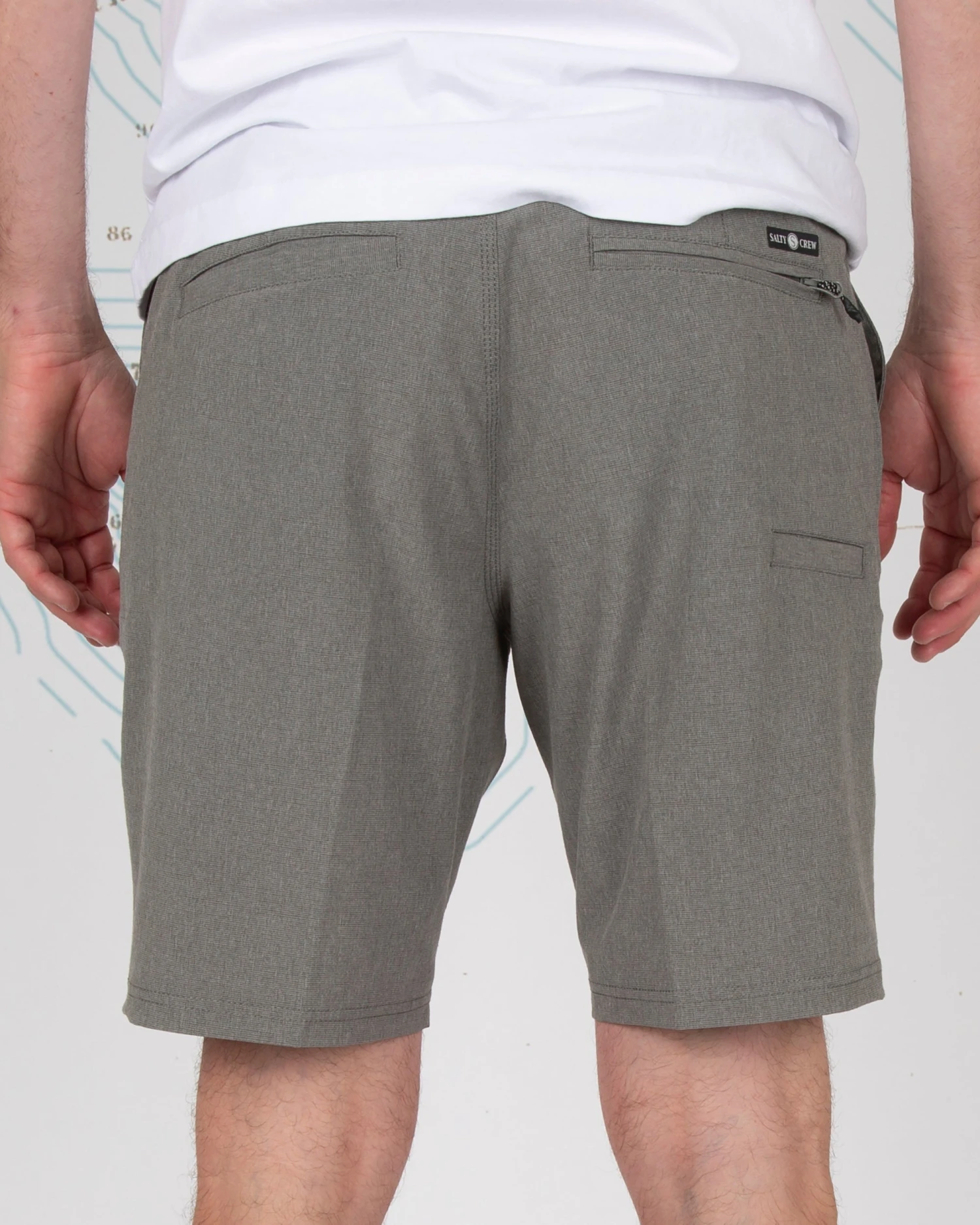 Salty Crew Drifter 19" Grey Hybrid Walkshort 6 Salty Crew Drifter 19" Grey Hybrid Walkshort - Image 4