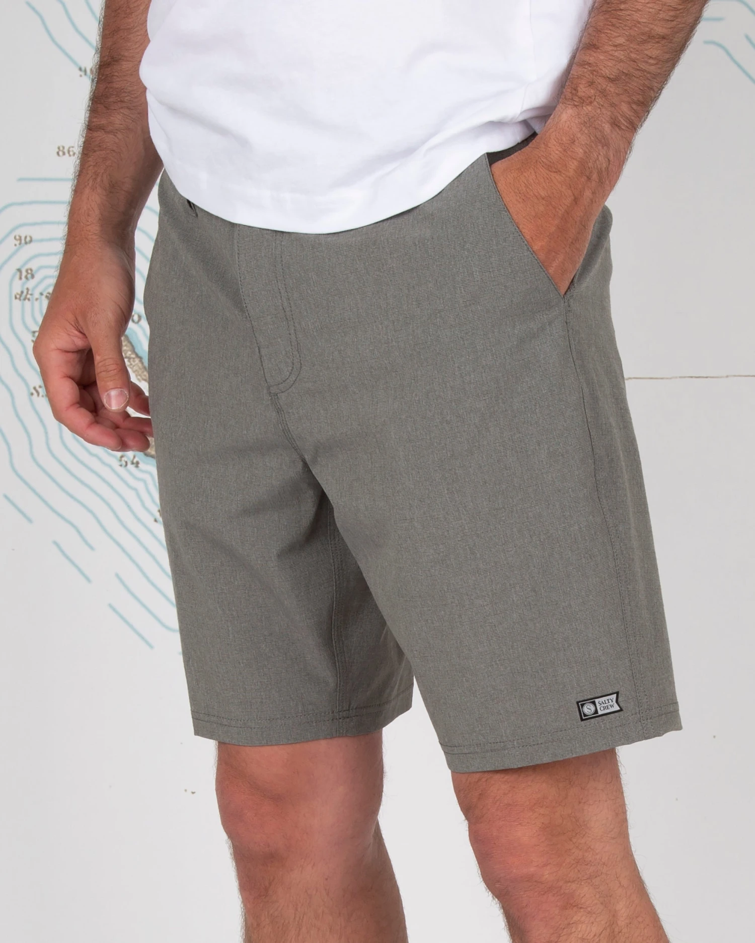 Salty Crew Drifter 19" Grey Hybrid Walkshort 7 Salty Crew Drifter 19" Grey Hybrid Walkshort - Image 5