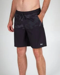 Salty Crew Doubletime Camo/Black Elastic Utility Boardshort -Salty Crew 30435030 CAMOBLK OMSIDELEFT