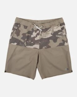 Salty Crew Doubletime Camo Tan Elastic Utility Boardshort