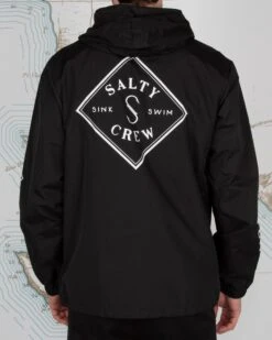 Salty Crew Tippet Black Snap Jacket -Salty Crew 316403H BLK OMBACK