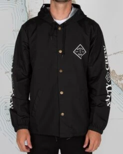 Salty Crew Tippet Black Snap Jacket
