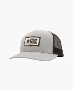 Salty Crew Topstitch Heather Grey/Black Retro Trucker