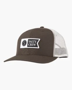 Salty Crew Pinnacle 2 Military/Silver Retro Trucker