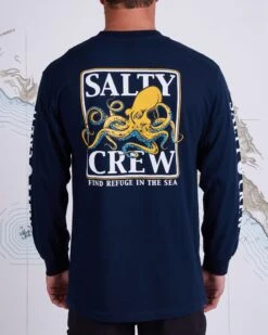 Salty Crew Ink Slinger Navy L/S Standard Tee