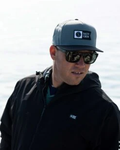 Salty Crew Alpha Charcoal/Black Tech 5 Panel -Salty Crew ALPHA TECH 5 PANEL CHARCOAL BLACK 1