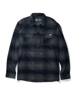 Salty Crew Fathom Black Tech Flannel -Salty Crew FATHOM TECH FLANNELS ECOMM11