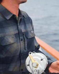 Salty Crew Fathom Black Tech Flannel -Salty Crew FATHOM TECH FLANNELS ECOMM5