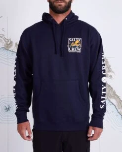 Salty Crew Ink Slinger Navy Hood Fleece