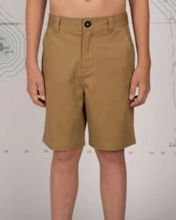 Salty Crew Deckhand Boys Workwear Brown Chino Short -Salty Crew OKS3qTxM