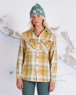 Salty Crew Long Haul Workwear Brown Flannel
