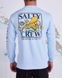 Salty Crew Ink Slinger Light Blue L/S Standard Tee