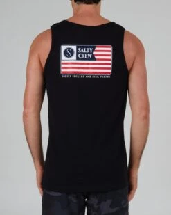 Salty Crew Freedom Flag Black Tank