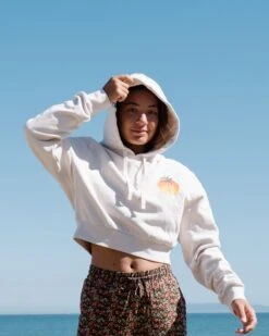 Salty Crew Summer Vibe Natural Crop Hoody