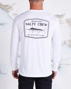 Salty Crew Stealth White L/S Sunshirt -Salty Crew Stealth White LS Sunshirt back