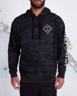 Salty Crew Tippet Black Camo Hood Fleece -Salty Crew U9GofKiA