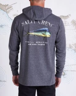 Salty Crew El Dorado Charcoal Hood Tech Tee