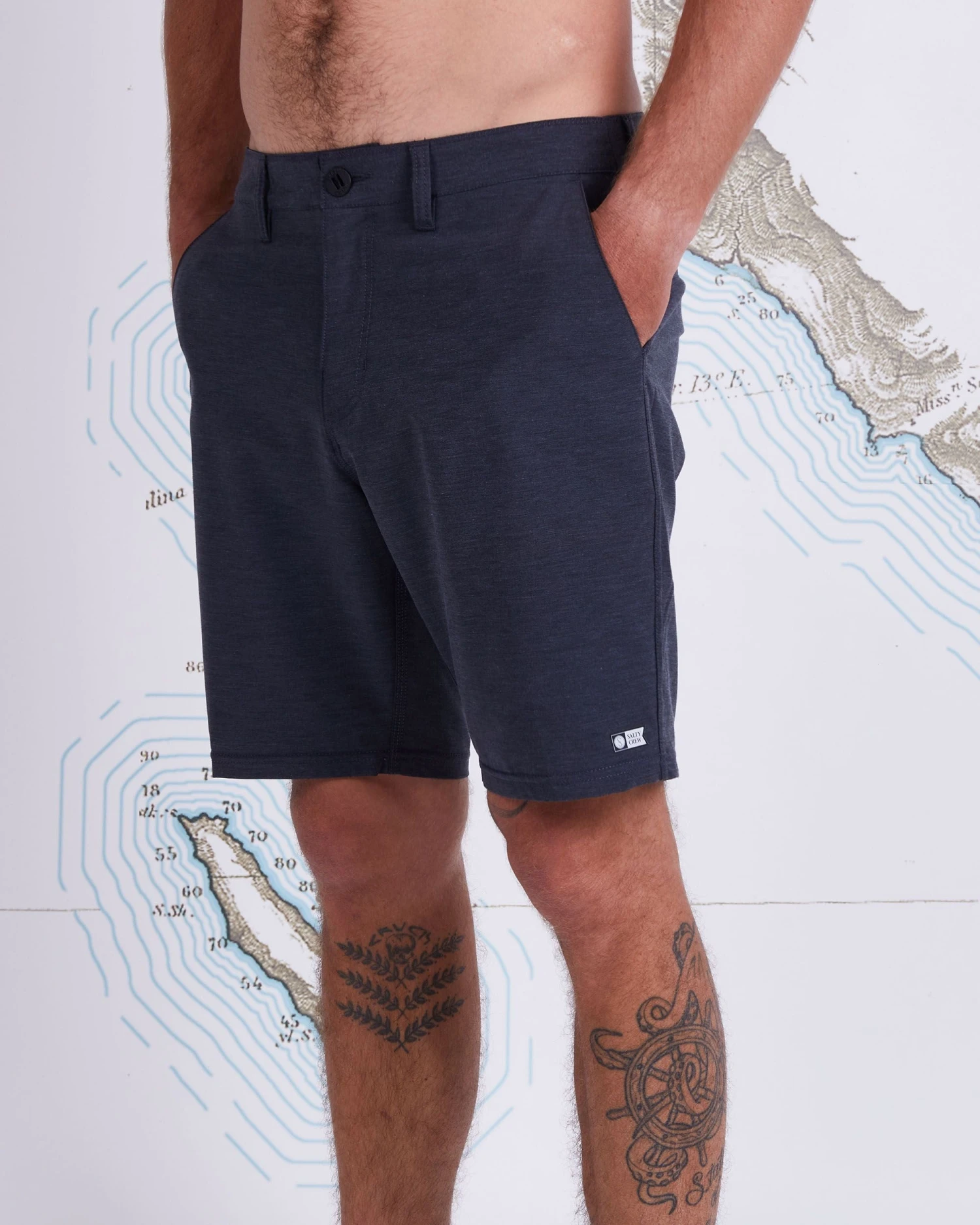 Salty Crew Drifter 21" Black Hybrid Walkshort 6 Salty Crew Drifter 21" Black Hybrid Walkshort - Image 4