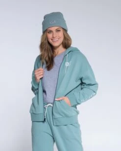 Salty Crew Alpha Dusty Turq Zip Hoody