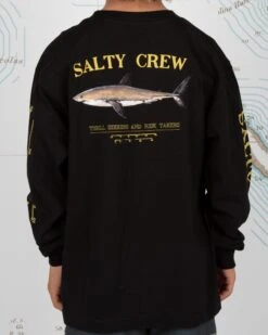 Salty Crew Bruce Boys Black L/S Tee