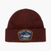 Salty Crew Coastal Burgundy Beanie -Salty Crew coastal beanie burg front