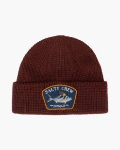 Salty Crew Coastal Burgundy Beanie