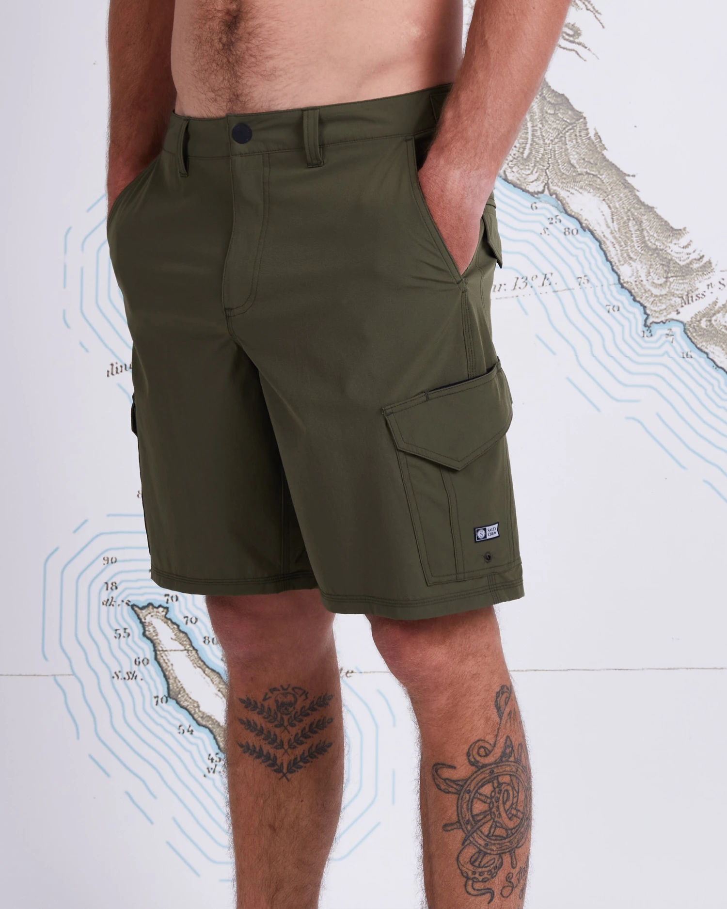 Salty Crew Deep Sea III Military Cargo Short 6 Salty Crew Deep Sea III Military Cargo Short - Image 4