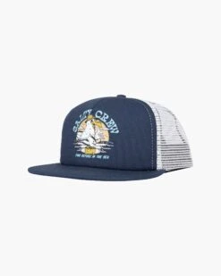 Salty Crew Gone Fishing Foamy Navy/White Trucker