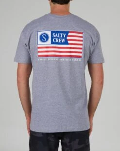 Salty Crew Freedom Flag Athletic Heather S/S Premium Tee