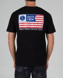 Salty Crew Freedom Flag Black S/S Premium Tee