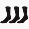 Salty Crew Line Up Black Sock 3 Pack -Salty Crew line up sock 3 back blk