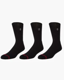 Salty Crew Line Up Black Sock 3 Pack